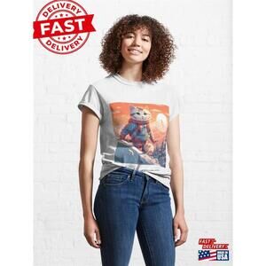 Winter Wonderland Kitten Skiing Adventure Classic T-Shirt